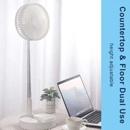 Usb Charging Desktop Home Mini Floor Fan Telescopic Fan Retractable Usb Folding Fan For Home And Office And Outdoor Activity