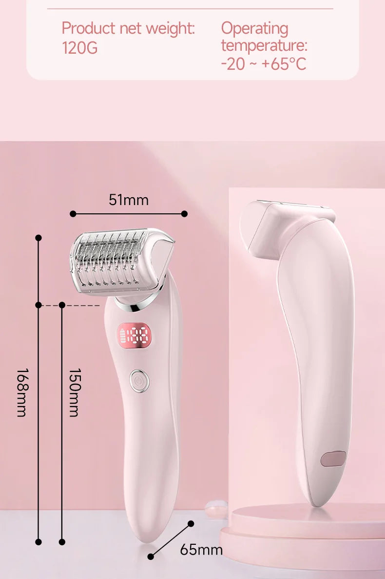 Electric Razors Shaver for Women, 2 in 1 Bikini Trimmer for Women, IPX7 Waterproof Pubic Hair Trimmer Women Wet & Dry Use