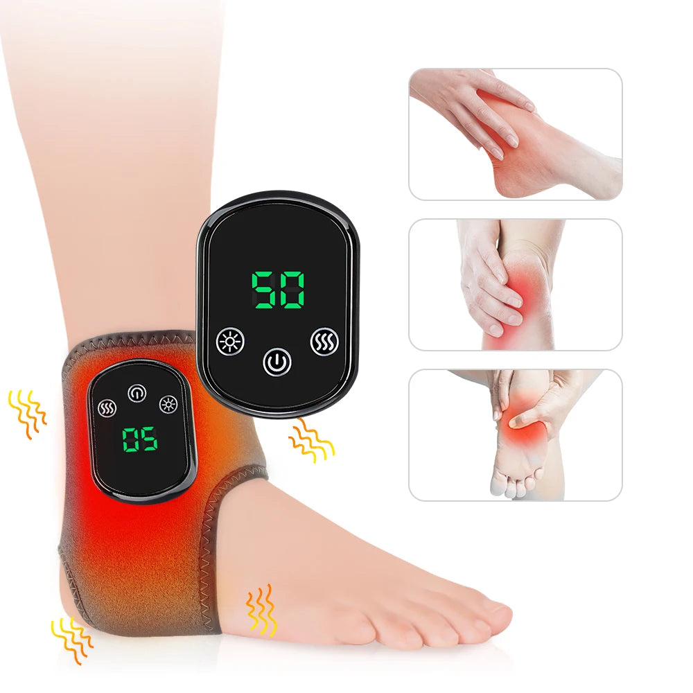 Vibration Wrist / Ankle Massager Infrared Hot Compress Therapy Hand / Foot Massager For Joint Pain Relief Heated Massage Brace