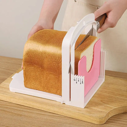 New Foldable Toast Bread Slicer Stand DIY Homemade Bread Toast Loaf Slicing Machine Baking Tool Bread Cutting Guide Tool