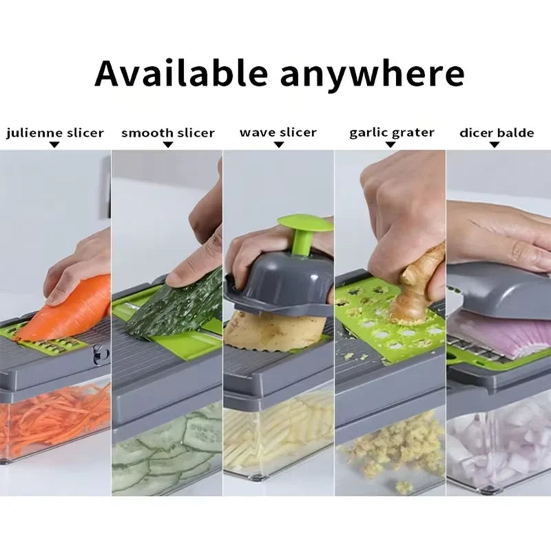 Portable Vegetable Cutter Shredder Multifunctional Slicer Potato Chopper Carrot Grater Reusable Fruit Veggie Cutting Tool