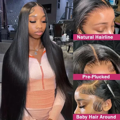 30 Inch Bone Straight 13x4 Lace Front Wigs For Women 100% Human Hair 13x6 Hd Lace Frontal Wig 4x4 Brazilian Pre Plucked Lace Wig