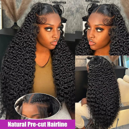 30 40 Inch Loose Deep Wave 13x6 Hd Lace Frontal Wig 360 Full Lace Curly Human Hair Wigs for Women 13x4 Water Wave Lace Front Wig