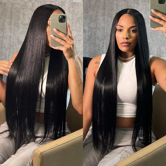 13x4 13x6 Transparent Lace Front Human Hair Wig Smooth Straight Brazilian Wig Human Hair 4x4 Lace Closure Wig For Black Women