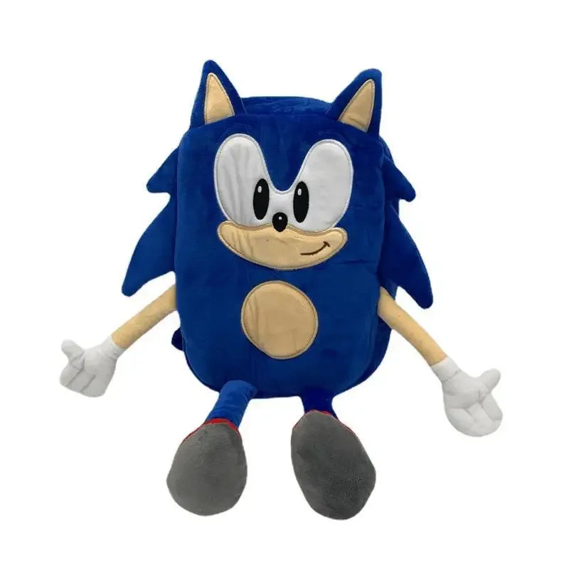 40Cm Hot Sale Super Sonic The Hedgehog Backpack Game Anime Children Plushie Travel Bag Cartoon Soft Plush Kids Schoolbag Toys