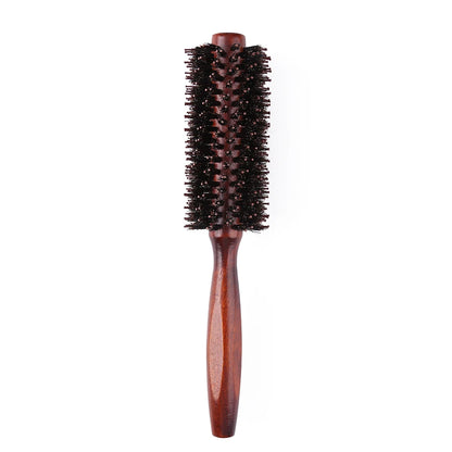 Round Hair Brush Anti Slip Handle Hair Styling Brush Detangling Hair Brush Boar Bristle Hair Brush for Hair Styling