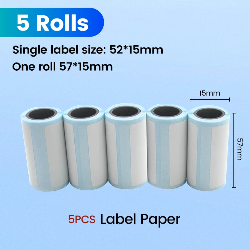 57*25mm Thermal Paper Label Sticker Self-adhesive HD Color Rolls Paper For Mini Printer Instant Print Kids Camera Photo Paper