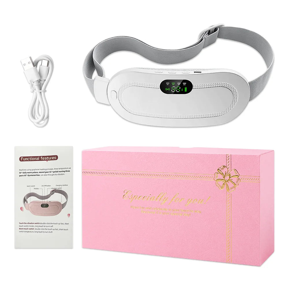 Period Pain Relief Device Menstrual Heating Portable Heating Pad Self Massage Period Cramp Massager Colic Belt Massage Products