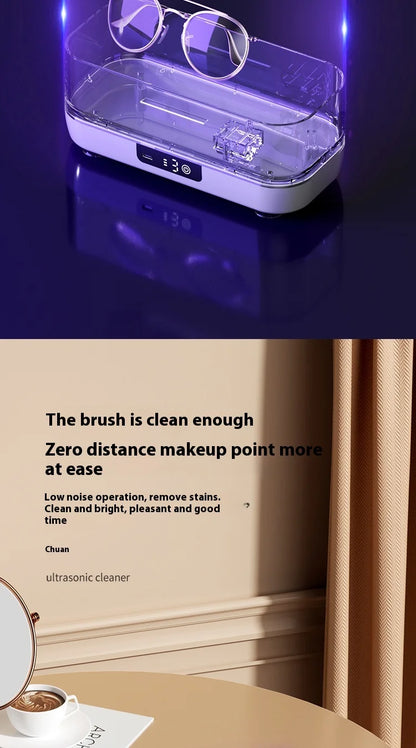 Ultrasonic Cleaning Machine USB Rechargeable High Frequency Vibration Wash Cleaner Jewelry Glasses Braces Cleaner