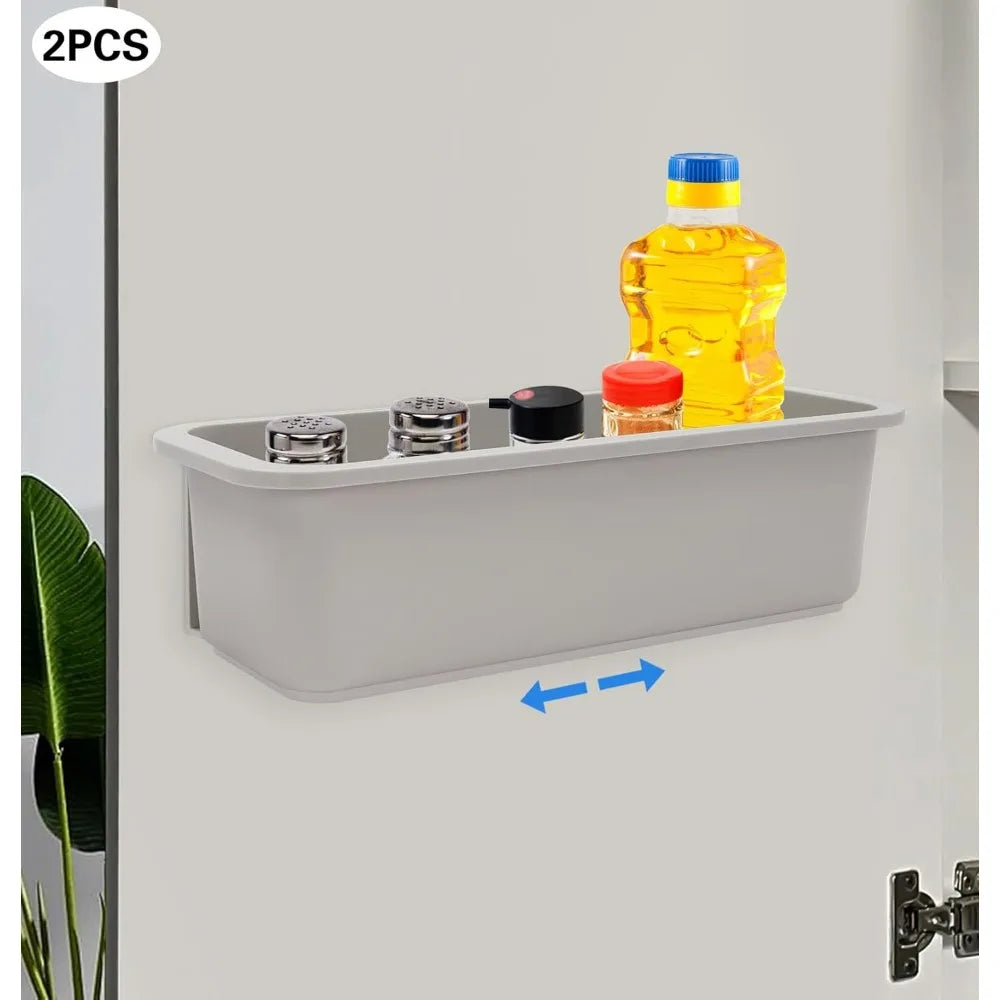 Sliding Basket Cabinet Organizer Under Sink Storage Cupboard Organiser Wall Mounted Pull Out Slide Out Storage Baskets