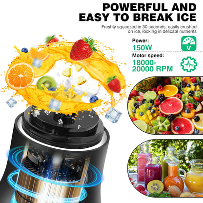 Professional 2In1 USB Rechargeable 600ML Portable Blender Electric Juicer Fruit Mixer Mini Blender for Smoothie Personal Juice