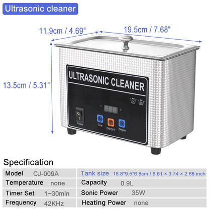 35w 60w Ultrasonic Cleaner Cleaning Jewelry Eyeglasses Dental Dentures Tooth Retainer Glasses Cleaner 110v 220v Ultrasonic Bath