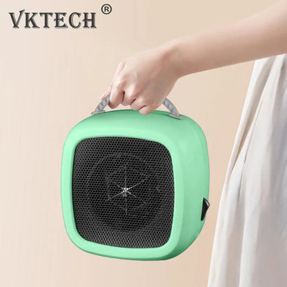 500W PTC Desktop Electric Heater Mini Portable Fan Heater Ceramic Heating Warm Air Blower Home Office Warmer Machine