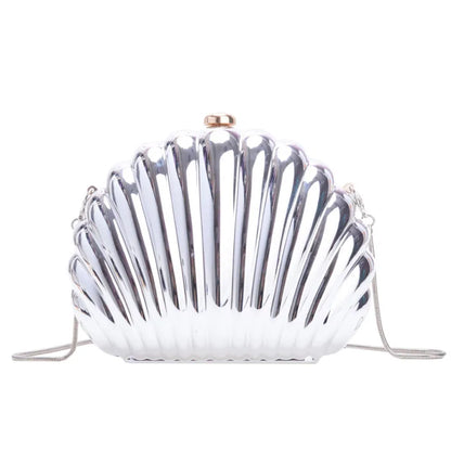 2024 Women Silver Gold Shell Bag Cute Acrylic Evening Clutch Bag With Strap For Wedding Party Small Purses Designer Handbags