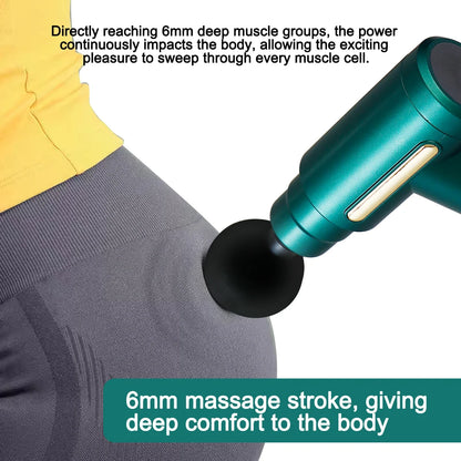 Portable Massage Gun 6 Speeds for Muscle Pain Relief Back Neck Deep Tissue Vibration Massager Relaxation Handheld Percussion