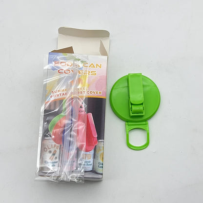 Silicone Straw Soda Can Lid Meets Beverage Reusable Silicone Soda Lid With Straws Bpa-free Covers Beverage Cans For Picnics