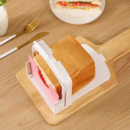 New Foldable Toast Bread Slicer Stand DIY Homemade Bread Toast Loaf Slicing Machine Baking Tool Bread Cutting Guide Tool