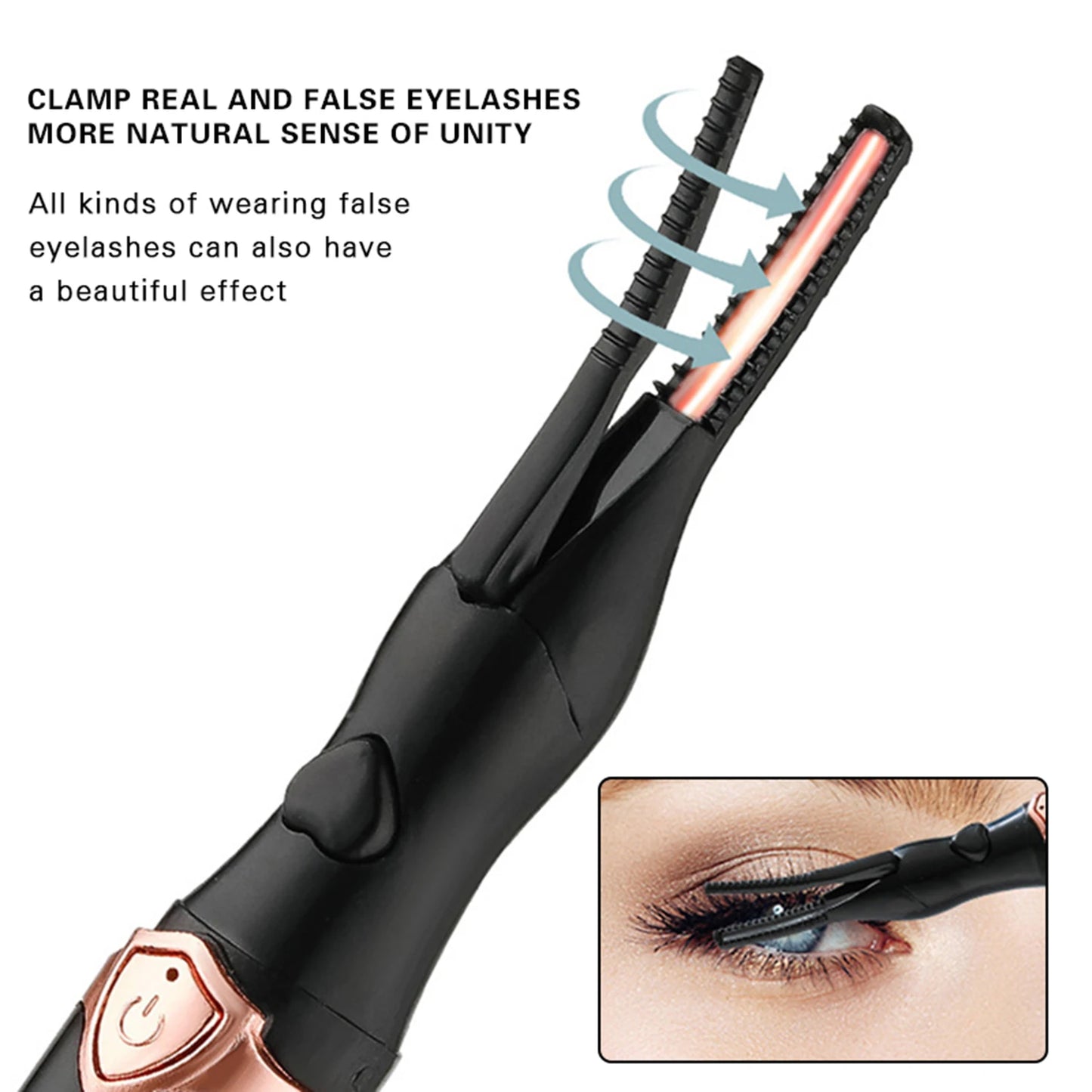 Electric Eyelash Curlers Rechargeable 3 Heat Modes  Fast Heating Handheld Eyelash Curler Ideal Gift for Women Girlfriend