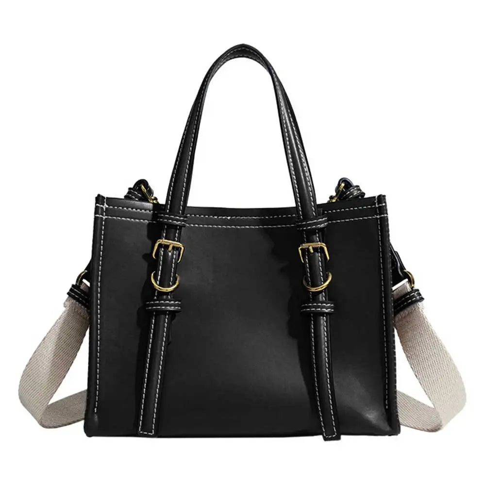 Tote Bag for Women Retro Top Handle Bag Solid Color PU Leather Crossbody Bags Shoulder Bag Satchel Handbags Work Bag