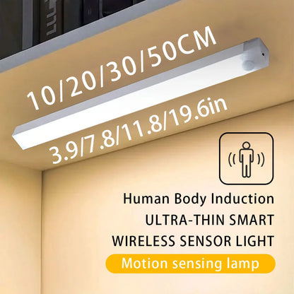 1pc Motion Sensing Light, Wireless Led Night Light, C-type Rechargeable Lightbox Staircase Backlight, Kitchen Lighting