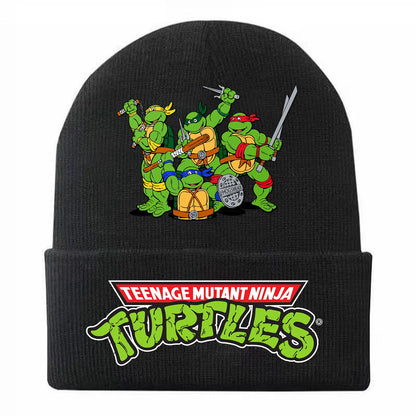 New Fashion Teenage Mutant Ninja Turtles Children's Cap Knitted Caps for Boy Trendy Baby Hat Beanie Anime Print Winter Hats Gift