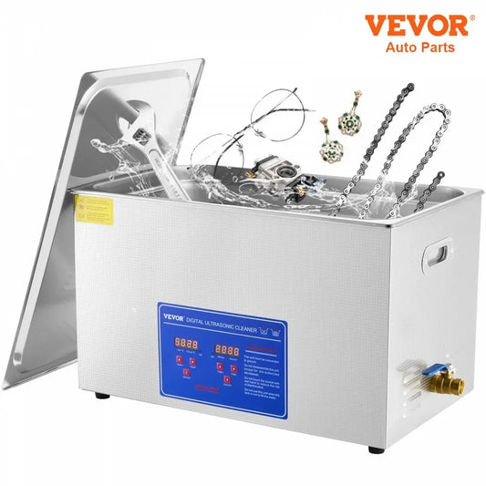 VEVOR Ultrasonic Cleaner Digital Timer  2L 3L 6L 10L 15L 22L 30L Stainless Steel Bath Jewelry Glasses Watch Cleaning Machine