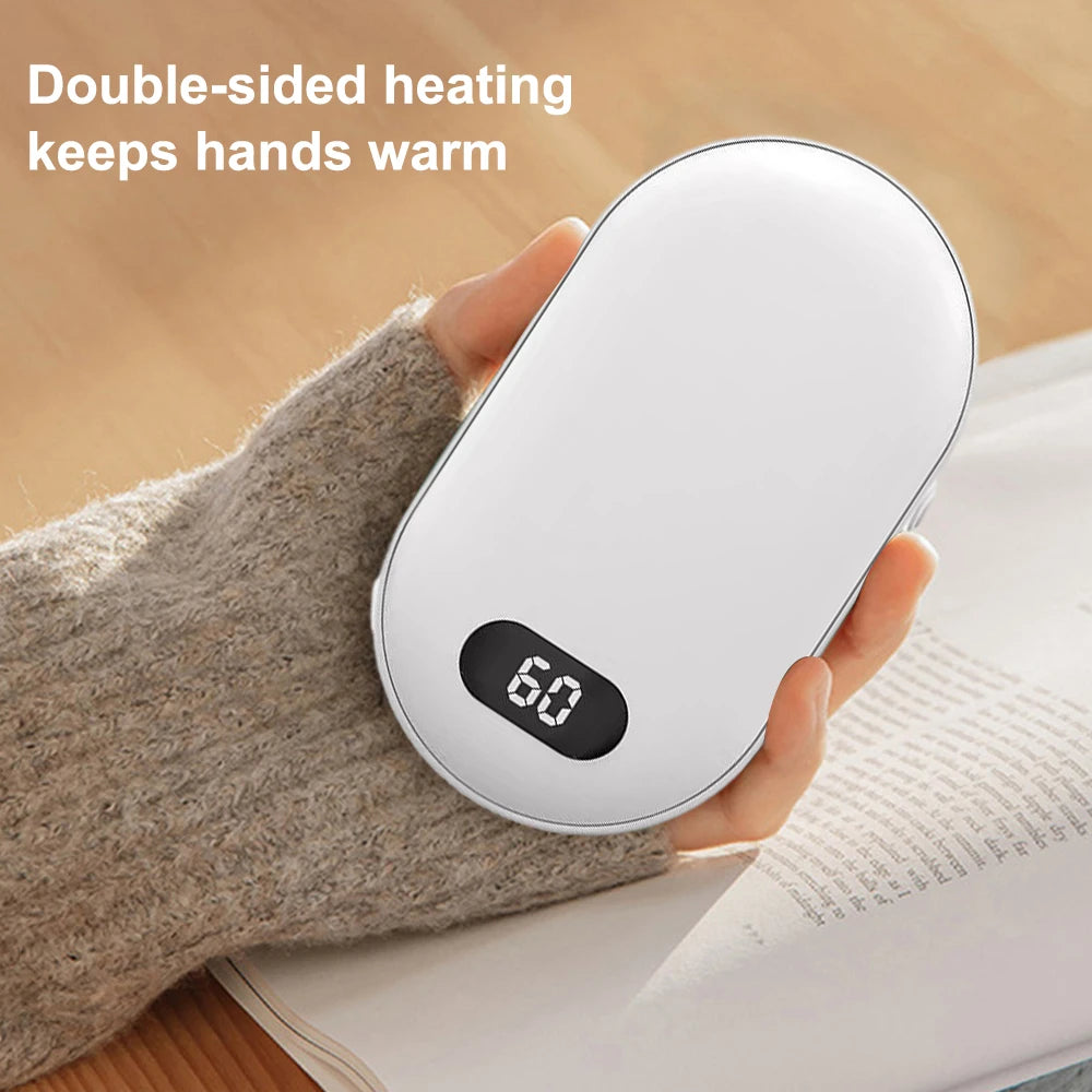 2X Hand Warmers Power Bank Rechargeable Electric Pocket Heater Warmer Reusable