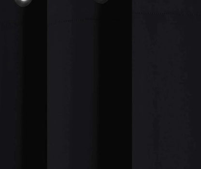 1PC Black High Blackout Curtains for Bedroom and Living Room