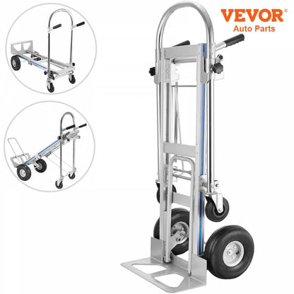 VEVOR 3 in1 Folding Sack Hand Truck 1000LBS Heavy Duty Utility Cart On Wheels  Aluminum Convertible Hand Truck Utility Cart Car