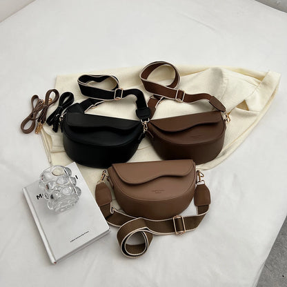 Women Saddle Armpit Bag Versatile Satchel Hobo Bag Casual Crossbody Sling Bag Leather Shoulder Bag Fall Winter Purse