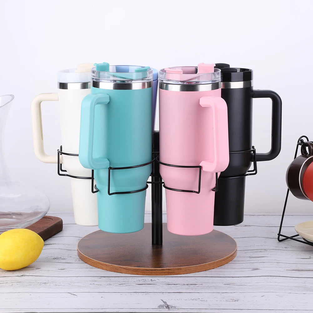 6 Slots Water Bottle Organizer Cup Storage Holder Rotating Bottle Organizer for Stanley 40oz Cup Accessories