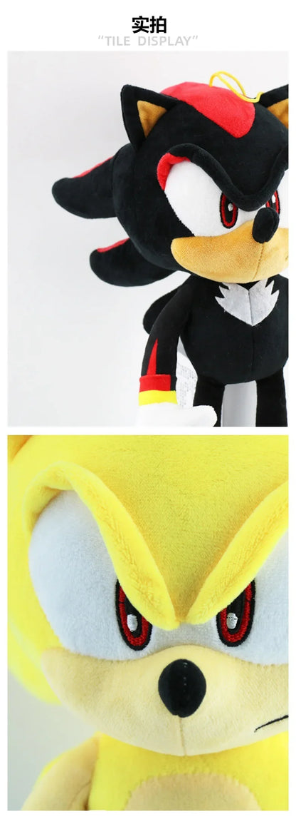 33CM High quality Sonic Plush Toy The Hedgehog Sonic Knuckles Tails Cute Cartoon Soft Stuffed Doll Birthday Gift for Children