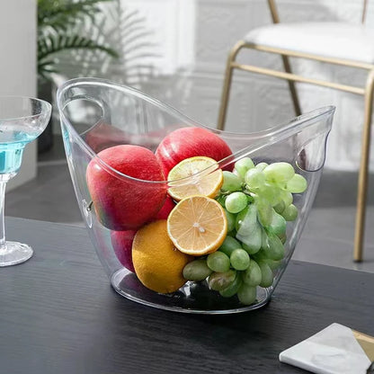 Transparent Ice Cube Storage Bucket Beer Wine Bucket Bar Ice Bucket Container Champagne Can Wine Bucket Champagne Beer Chiller