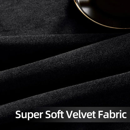 1PC Black Curtains for Living Room Curtain for Bedroom Luxury Heavy Duty Thermal Insulated Velvet Curtains Rod Pocket