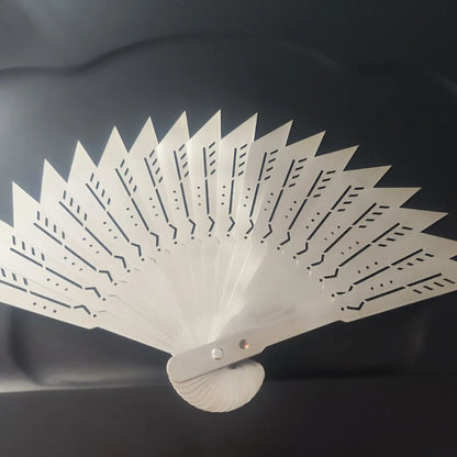 Self-Defense Metal Folding Fan Stainless Steel Fan Ancient Style Hollow Fan Kung Fu Fan Decoration Crafts