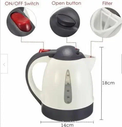 Car TruckElectric Kettle 1000ml Portable Travel Water Boiler Truck Car Coffee Tea Heating Water Bottle Heated Pot 12V 24V