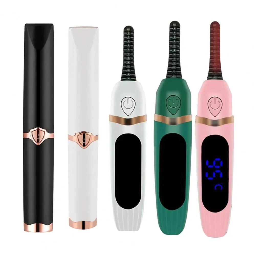 1 Set Electric Eyelash Curler Endurance Fixed Hot Digital Display Double-sided Eyelash Curling Eyelash Curler Makeup