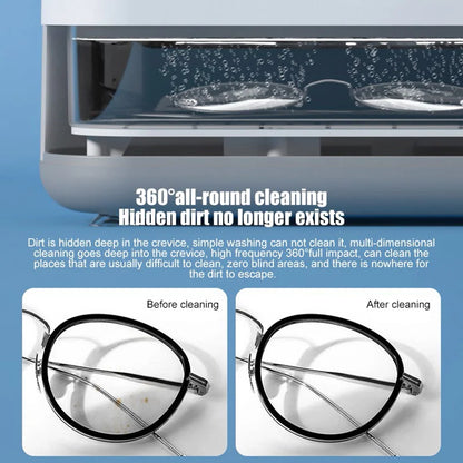 Xiaomi Ultrasonic Cleaning Machine 45000Hz High Frequency Vibration USB Charging Battery 360°Jewelry Glasses Watch Ring Cleaner