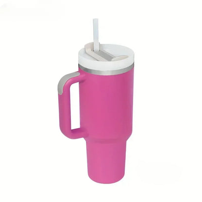 40oz Coffee Cup 1200ML High Quality Insulated Tumbler With Handle Straw Double Wall Thermal Travel Cup Perfect Gift