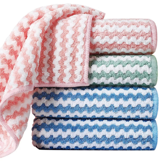 5pcs Microfiber Cleaning Cloth,Dish Cloths,10x10 Inches Dish Towels,Super Soft and Absorbent Kitchen Dishcloths,Fast Drying