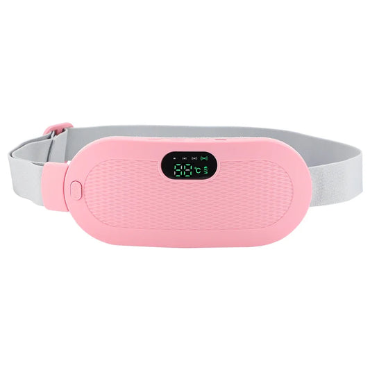 Rechargeable Electric Abdominal Massager 4 Modes Vibration Kneading Waist Massage Belt For Lumbar Belly Uterus Warm Belt