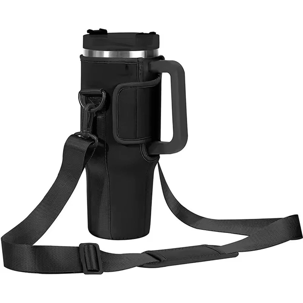 40OZ Water Bottle Carrier Bag with Phone Pocket for Stanley Cup, Water Bottle Holder with Adjustable Strap Thermos Cup Holder