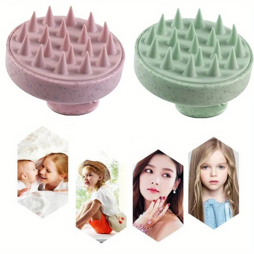 1pc Silicone Shampoo Brush Body Massage Brush Bath Shower Brush Salon Hairdressing Tool Scalp Massage Comb Hair Washing Comb