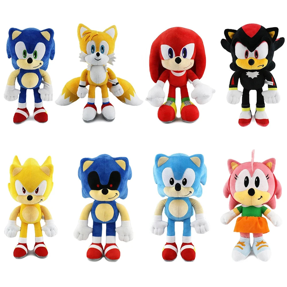 25-30cm Sonic Plush Toys The Hedgehog Amy Rose knuckle Movie Cute Stuffed Peluches soft Doll Animal Cartoon Kids Birthday Gifts