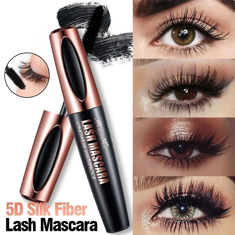 1 Piece 4D Silk Fiber Lash Curling Mascara Waterproof Mascara for Eyelash Extension Black Thick Eye Lashes Makeup Cosmetic