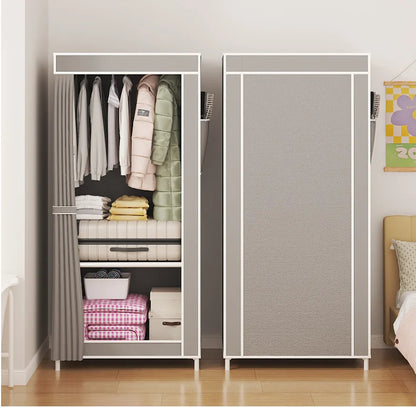 Simple Wardrobe Bedroom Household Simple Assembly Cloth Wardrobe Rental Housing Storage Wardrobe Storage Simple Storage Cabinet