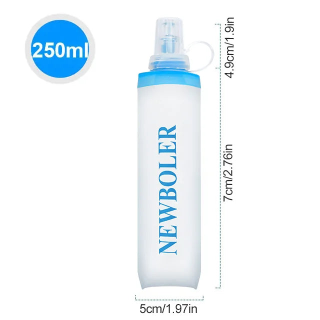 150/250/300/500/750ml Outdoor Collapsible Silicone Bite Size Water Bottle Running Camping Hiking Travel Convenient Water Bottle