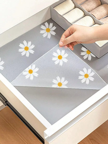 1 Roll Shelf Liner For Kitchen Cabinets EVA Waterproof Fridge Pad Cupboard Mat Easy Placemats Non-Adhesive Drawer Liner Doir Mat