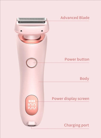 2-in-1 multi-purpose electric hair remover, portable body hair shaver for armpits, legs, bikini area, and private parts hairmer