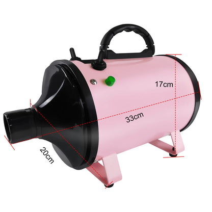 2800W Pet Dog Cat Grooming Hair Dryer Hairdryer Blaster Blower Low Noise Washer Heater with 2.5M Hose 3 Different Nozzles